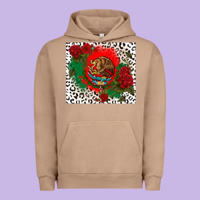 Mexican Flag And Roses Urban Hoodie Designed By Cts Tumbler Store