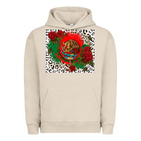 Pigment French Oak mexican flag and roses Urban Hoodie - CTS Tumbler Store