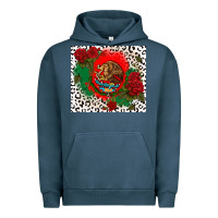 Pigment Midnight Navy mexican flag and roses Urban Hoodie - CTS Tumbler Store