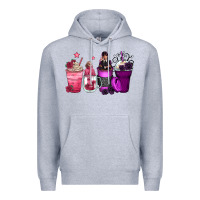 Heather Grey wednesday and enid coffee cups Premium Hoodie - Zillion Design Studio