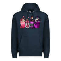 Navy wednesday and enid coffee cups Premium Hoodie - Zillion Design Studio