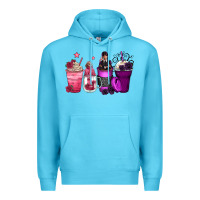 Ocean Blue wednesday and enid coffee cups Premium Hoodie - Zillion Design Studio