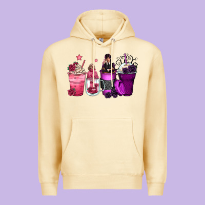 Wednesday And Enid Coffee Cups Premium Hoodie Designed By Zillion Design Studio