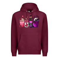 Burgundy wednesday and enid coffee cups Premium Hoodie - Zillion Design Studio