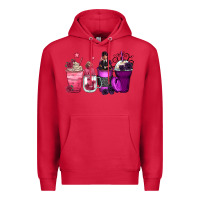 Cardinal wednesday and enid coffee cups Premium Hoodie - Zillion Design Studio
