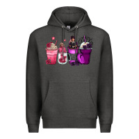 Charcoal Heather wednesday and enid coffee cups Premium Hoodie - Zillion Design Studio