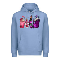 Colony Blue wednesday and enid coffee cups Premium Hoodie - Zillion Design Studio