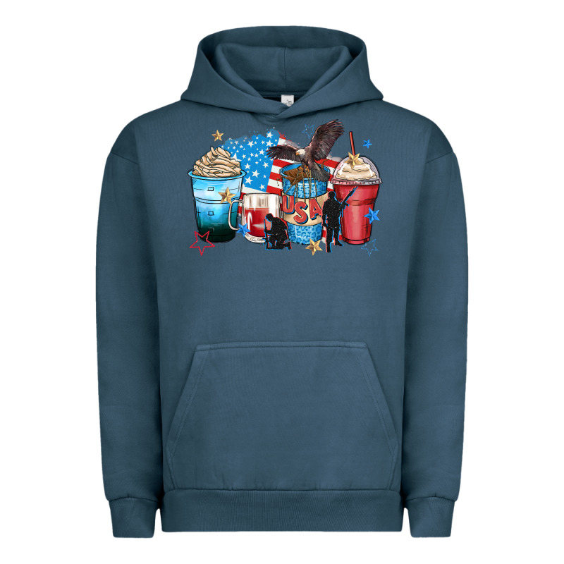 Usa Coffee Cups Urban Hoodie by Zillion Design Studio | Teevron