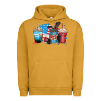 Pigment Peanut Butter usa coffee cups Urban Hoodie - Zillion Design Studio