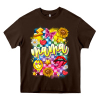 Chocolate Brown Mama Heavy Core Tee - CowhideDigitalArt