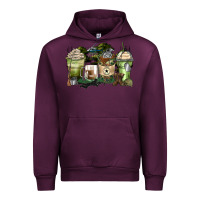 Mauve Wine veteran coffee cups Urban Hoodie - Zillion Design Studio