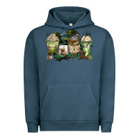 Pigment Midnight Navy veteran coffee cups Urban Hoodie - Zillion Design Studio
