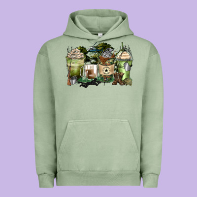 Veteran Coffee Cups Urban Hoodie Designed By Zillion Design Studio