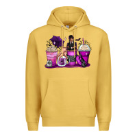 Antique Gold wednesday coffee cups Premium Hoodie - Zillion Design Studio