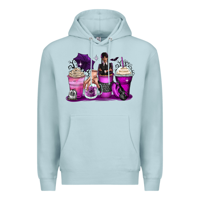 Wednesday Coffee Cups Premium Hoodie by Zillion Design Studio | Teevron