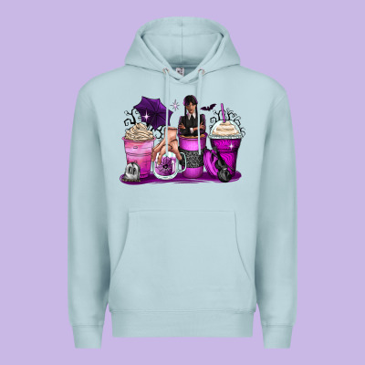 Wednesday Coffee Cups Premium Hoodie Designed By Zillion Design Studio