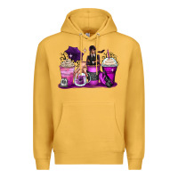 Mustard wednesday coffee cups Premium Hoodie - Zillion Design Studio