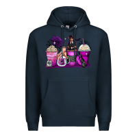 Navy wednesday coffee cups Premium Hoodie - Zillion Design Studio