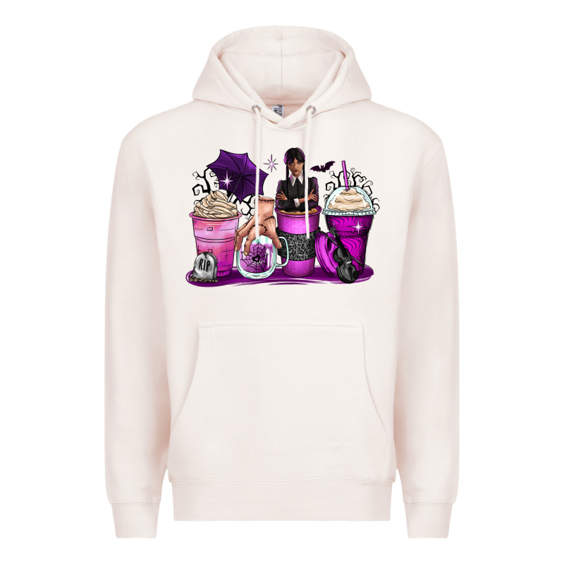 Wednesday Coffee Cups Premium Hoodie by Zillion Design Studio | Teevron