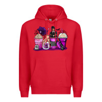 Red wednesday coffee cups Premium Hoodie - Zillion Design Studio