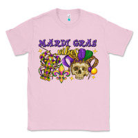 Bubblegum Pink mardi gras vibes skull Classic Tee - FaDigitalArtStudio