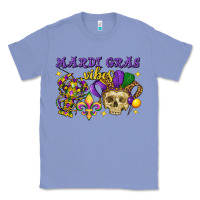 Colony Blue mardi gras vibes skull Classic Tee - FaDigitalArtStudio