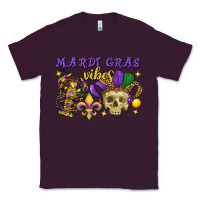 Plum mardi gras vibes skull Classic Tee - FaDigitalArtStudio