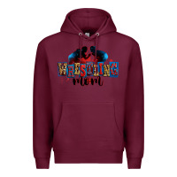 Burgundy wrestling mom Premium Hoodie - Zillion Design Studio
