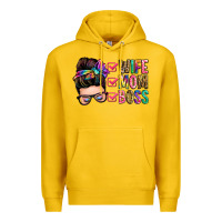 Lemon wife mom boss messy bun Premium Hoodie - Zillion Design Studio