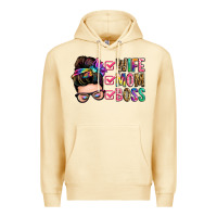 Pina Colada wife mom boss messy bun Premium Hoodie - Zillion Design Studio