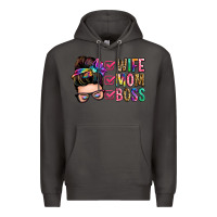 Smoke wife mom boss messy bun Premium Hoodie - Zillion Design Studio