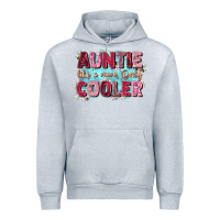 Heather Grey auntie like mom only cooler Urban Hoodie - Zillion Design Studio