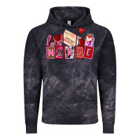 Cloud Black valentines day nurse Vintage Hoodie - AdoDesignShop