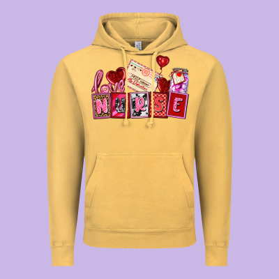Valentines Day Nurse Vintage Hoodie Designed By Adodesignshop