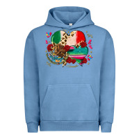 Pigment Pebble Blue mexican hearts Urban Hoodie - CTS Tumbler Store