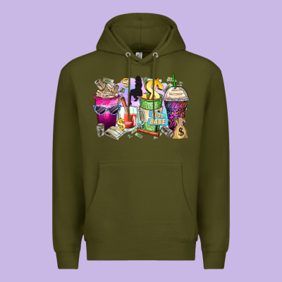 Boss Babe Coffee Cups Premium Hoodie Designed By Zillion Design Studio
