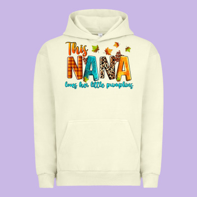 This Nana Loves Her Little Pumpkins Urban Hoodie Designed By Texasbilliewilder