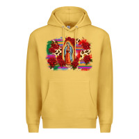 Antique Gold Our Lady of Guadalupe Premium Hoodie - CTS Tumbler Store