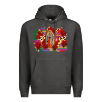 Charcoal Heather Our Lady of Guadalupe Premium Hoodie - CTS Tumbler Store