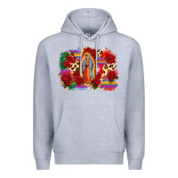 Heather Grey Our Lady of Guadalupe Premium Hoodie - CTS Tumbler Store