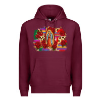 Burgundy Our Lady of Guadalupe Premium Hoodie - CTS Tumbler Store