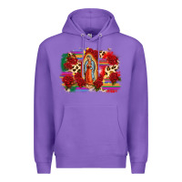 Purple Our Lady of Guadalupe Premium Hoodie - CTS Tumbler Store