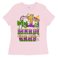My First Mardi Gras Glitter Fleur De Lis Ladies Tee | Teevron