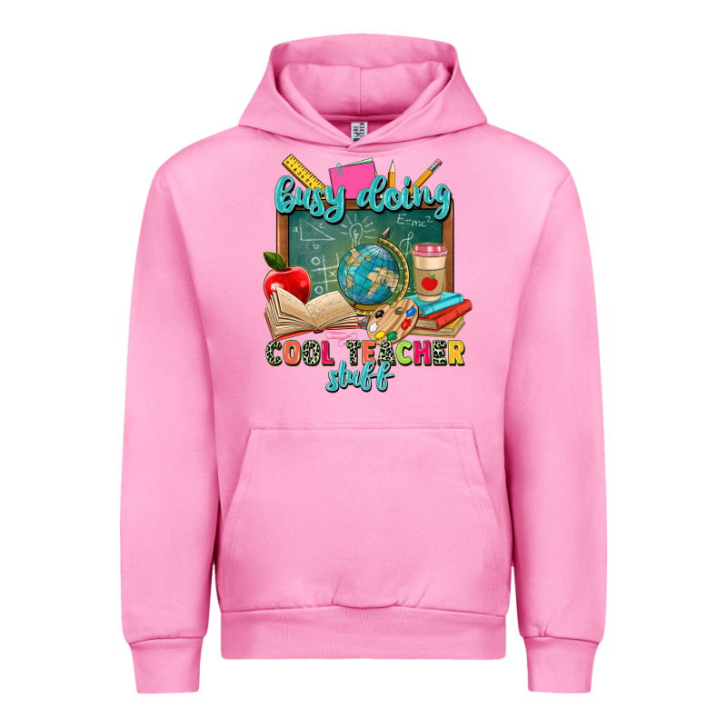 Busy Doing Cool Teacher Stuff Urban Hoodie by Zillion Design Studio | Teevron