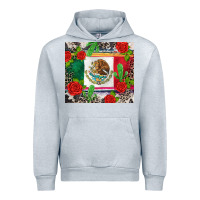 Heather Grey mexican flag Urban Hoodie - CTS Tumbler Store