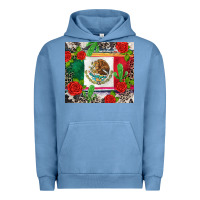 Pigment Pebble Blue mexican flag Urban Hoodie - CTS Tumbler Store