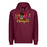 Burgundy mama chingona Premium Hoodie - CTS Tumbler Store