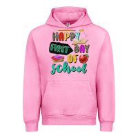 Fuchsia Pink happy first day of school Urban Hoodie - Zillion Design Studio