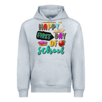 Heather Grey happy first day of school Urban Hoodie - Zillion Design Studio
