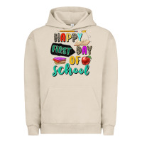 Pigment French Oak happy first day of school Urban Hoodie - Zillion Design Studio